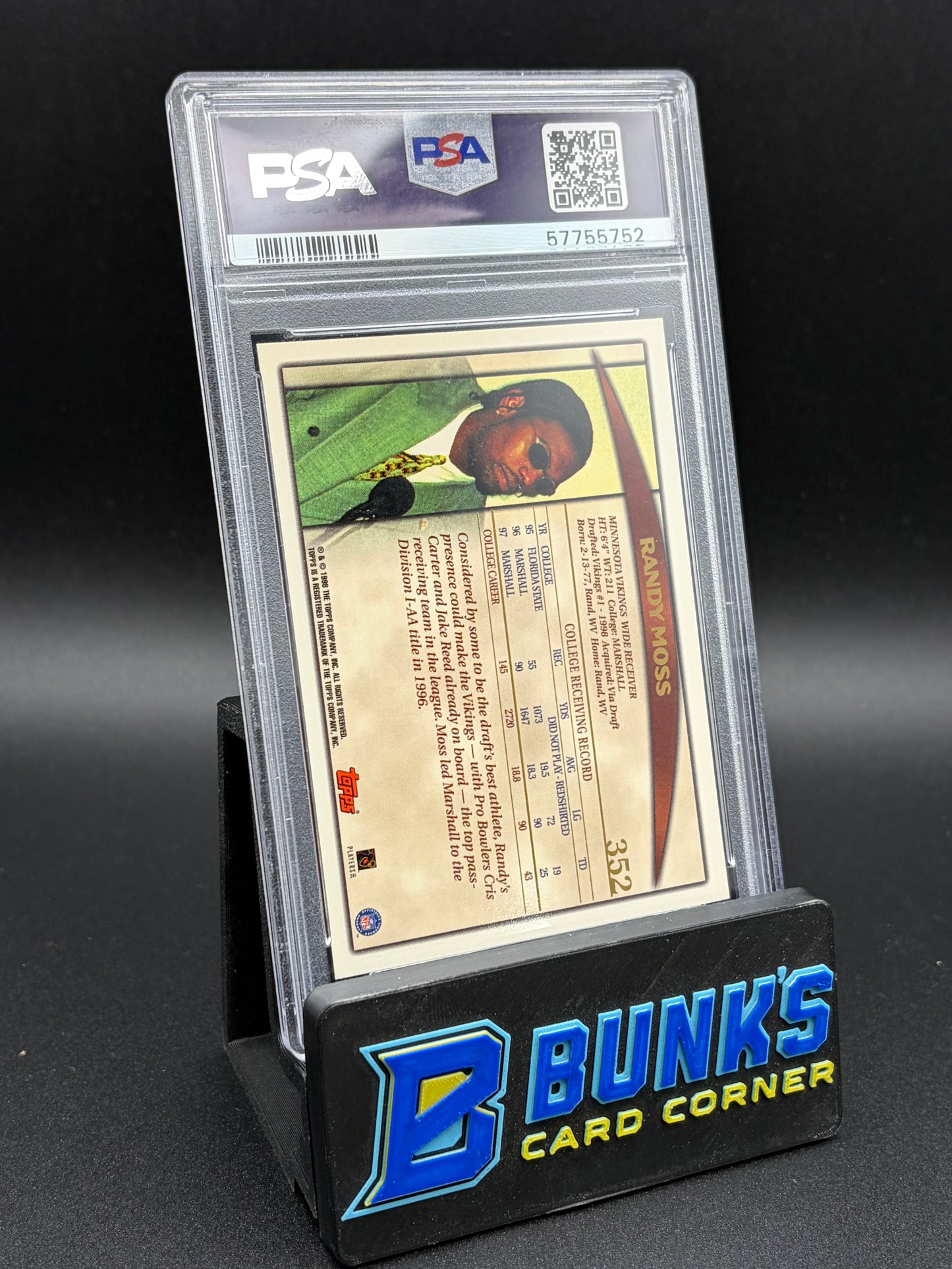1998 Randy Moss Topps PSA 9