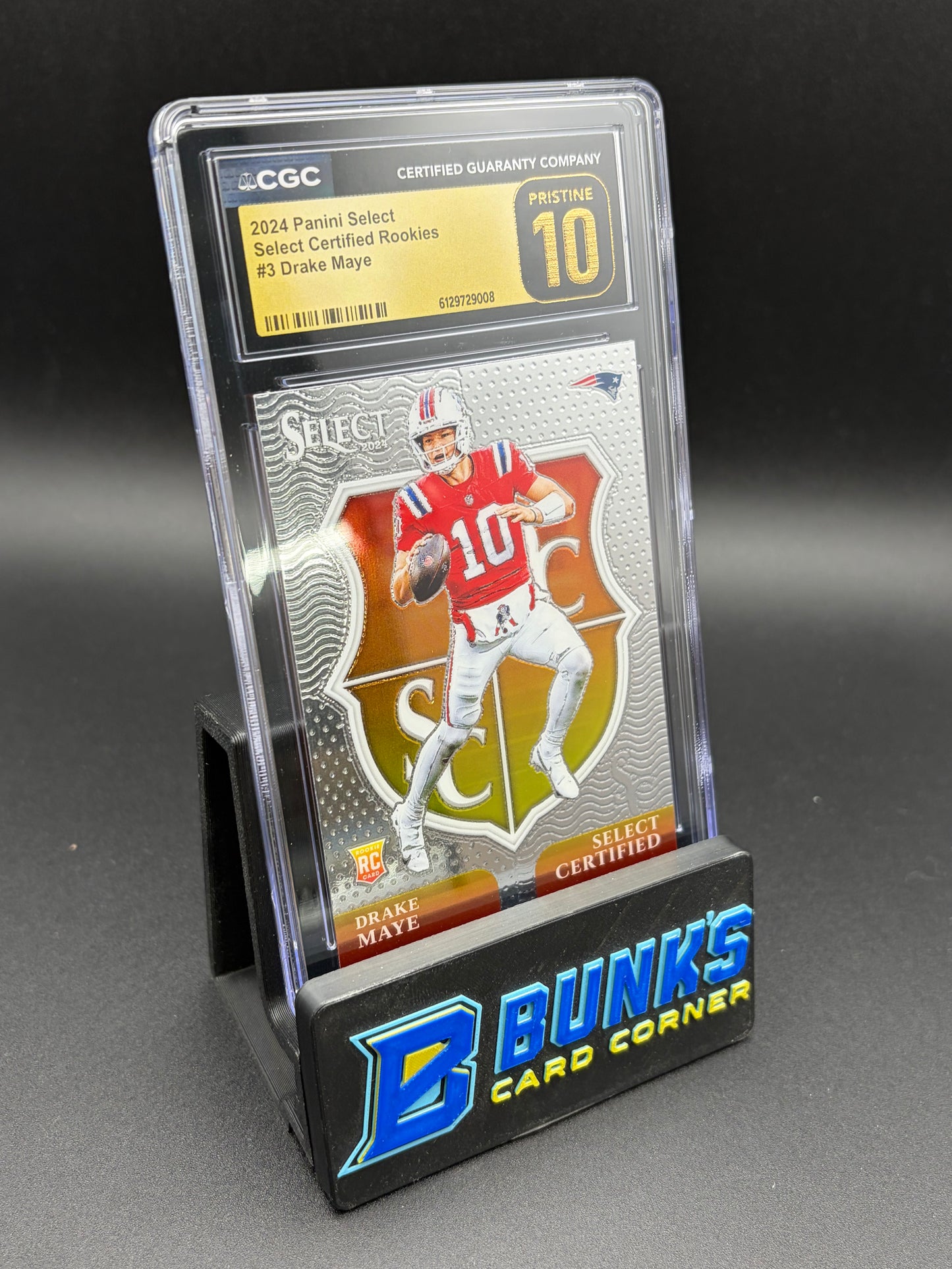 2024 Drake Maye Select Certified Rookies CGC Pristine 10 RC