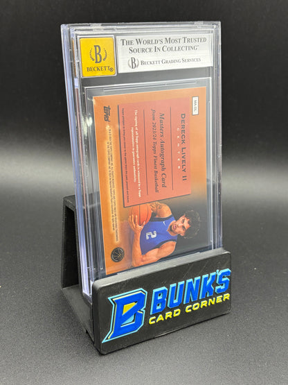 2023-24 Dereck Lively II Masters Autographs Beckett AU Auto 10 RC