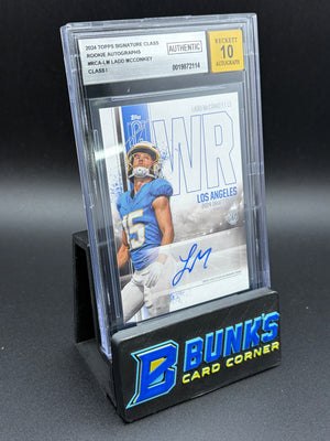 2024 Ladd McConkey Rookie Auto Signature Class Beckett AU Auto 10 RC