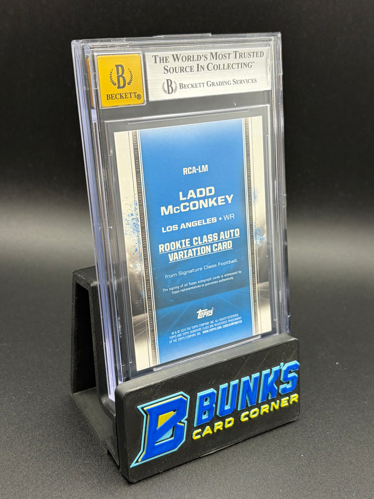 2024 Ladd McConkey Rookie Auto Signature Class Beckett AU Auto 10 RC