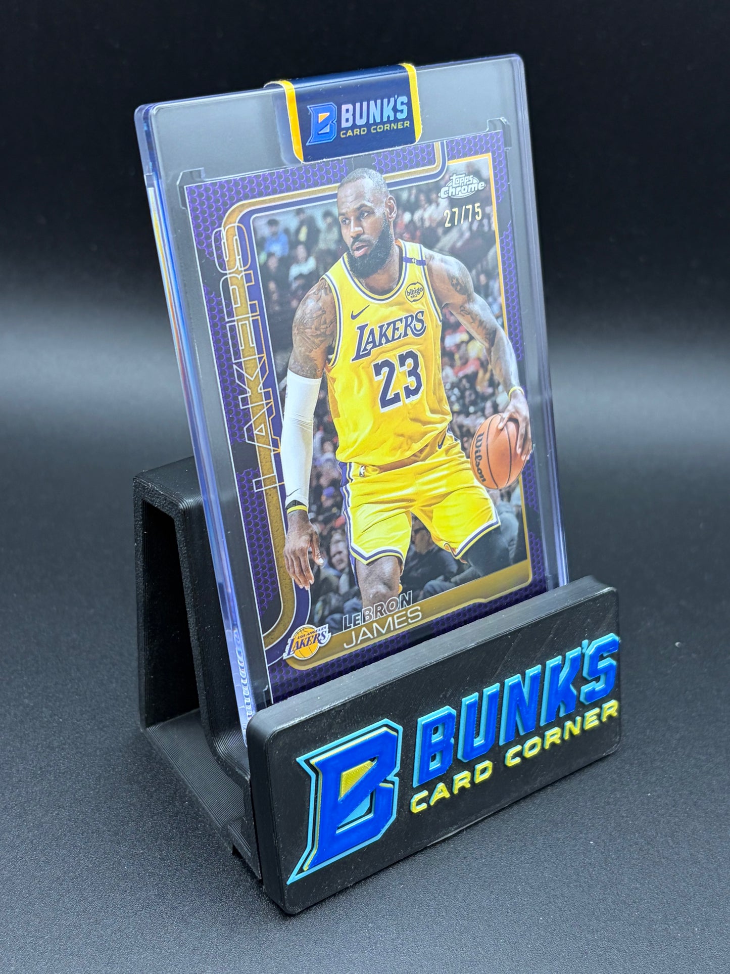 2025 LeBron James Purple Topps Chrome 27/75