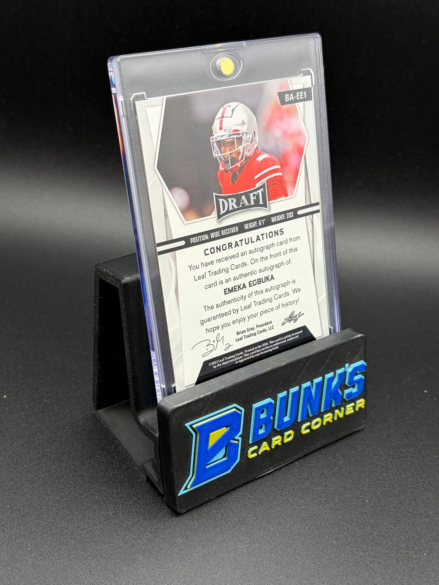 2022 Emeka Egbuka Leaf Draft Auto