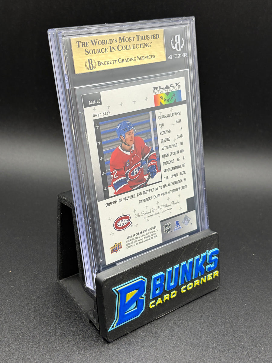 2023-24 Owen Beck Black Diamond Clear Cut Auto Upper Cut Beckett 9.5