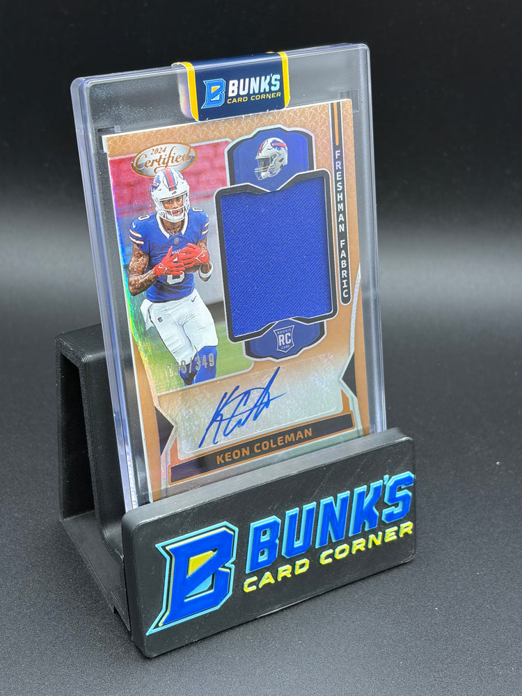 2024 Keon Coleman Panini Certified Freshman Fabric Auto RC 138/349