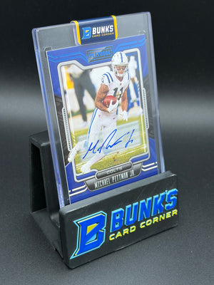 2021 Michael Pittman Jr Panini Playbook Blue Auto 11/25