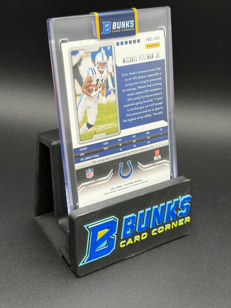 2021 Michael Pittman Jr Panini Playbook Blue Auto 11/25