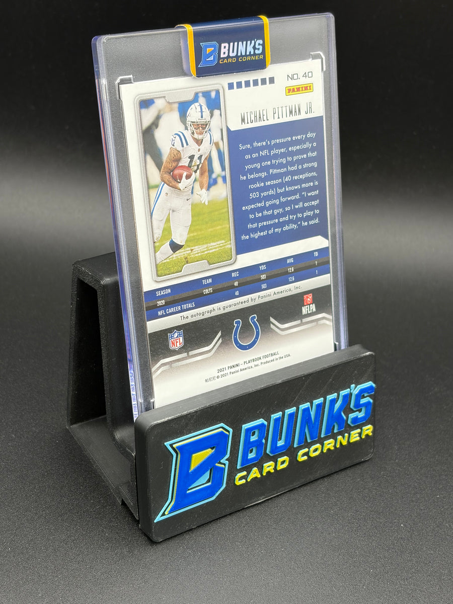 2021 Michael Pittman Jr Panini Playbook Blue Auto 11/25