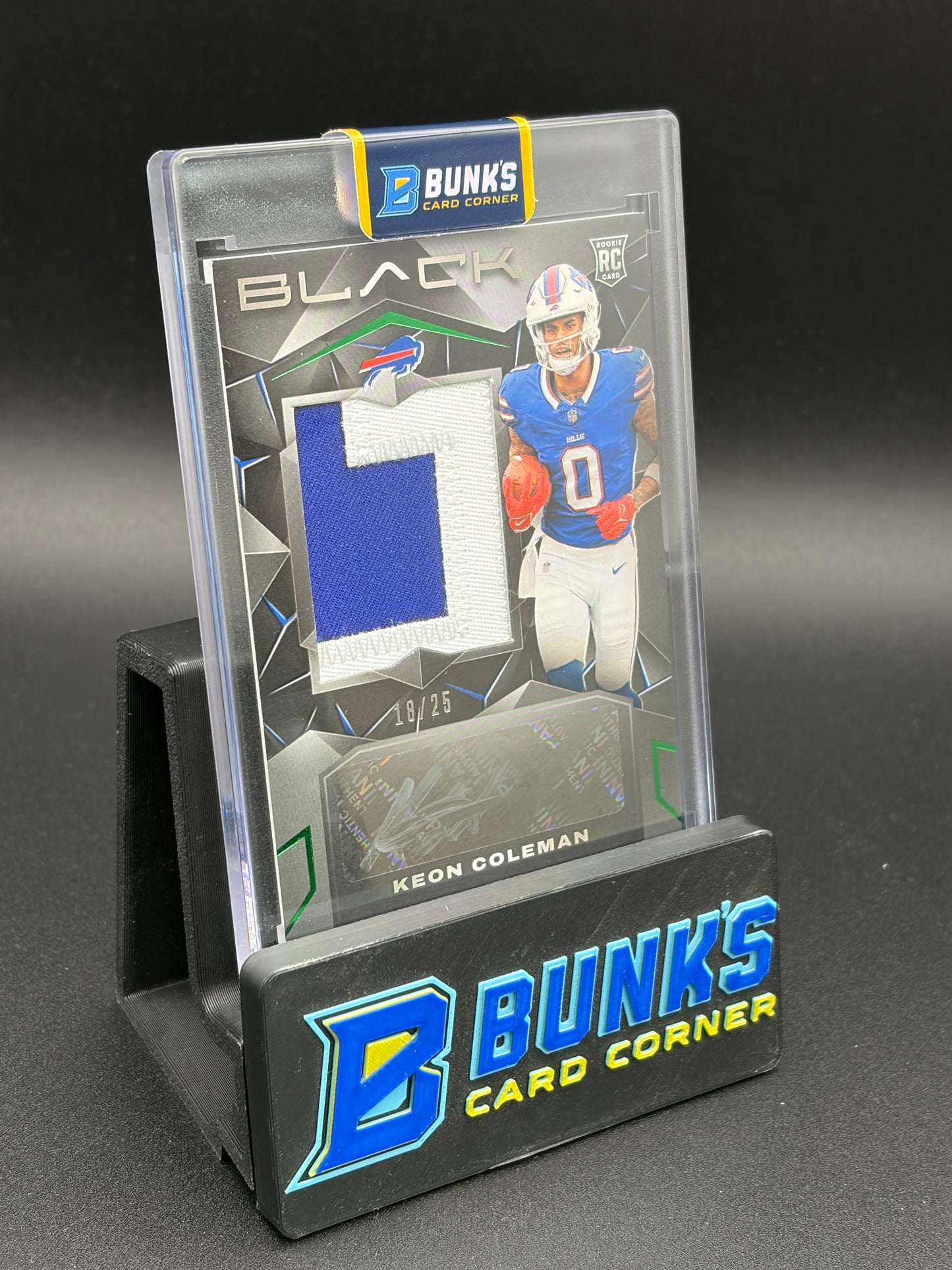 2024 Keon Coleman Black Patch Auto 18/25 RC