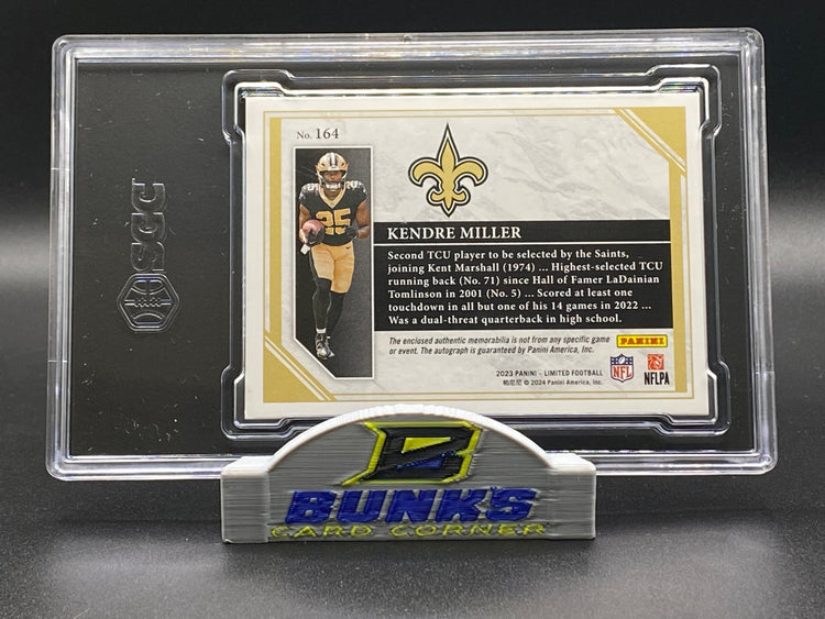 2023 Kendre Miller AUTOGRAPHED Rookie Jumbo Patch Ruby Spotlight 23/35