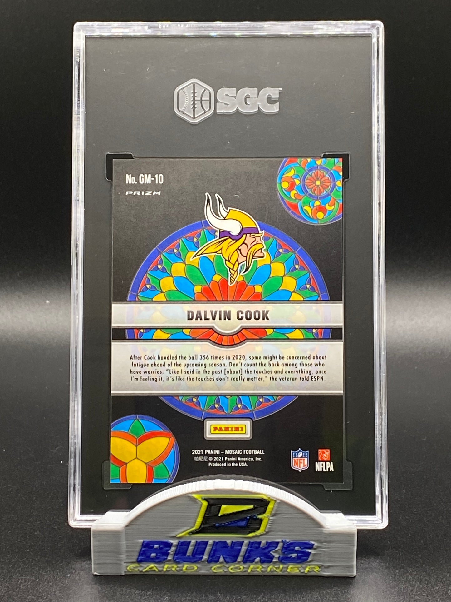 2021 Dalvin Cook Glass Mosaic SGC 9.5 (Box 15)