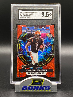 2021 Ja'Marr Chase Rookie Card Red Scope Prizm