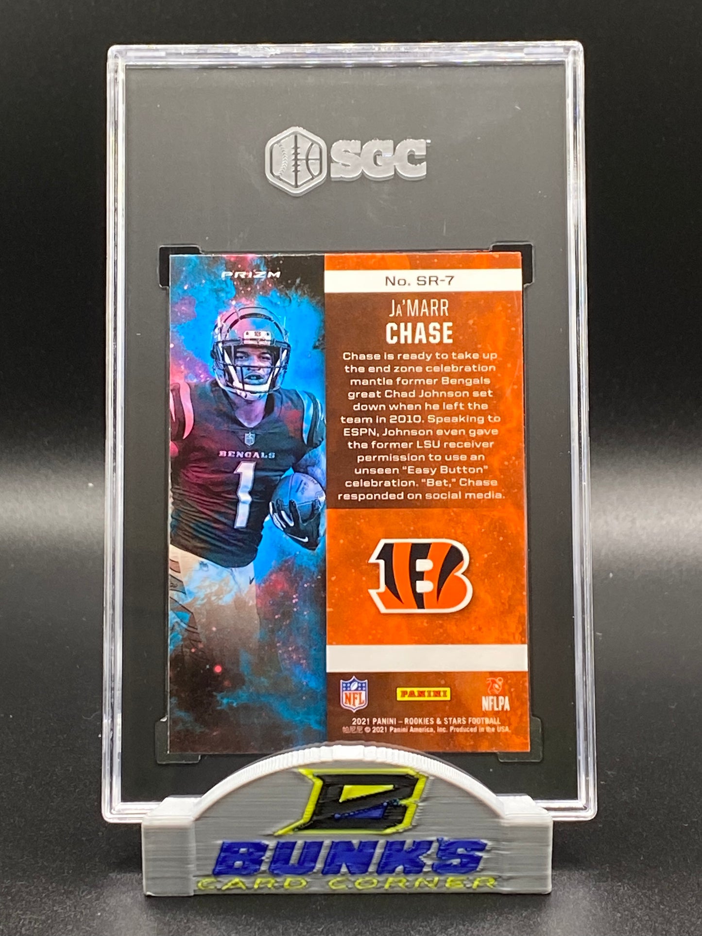2021 Ja'Marr Chase Rookie Card Red Scope Prizm (Box 15)