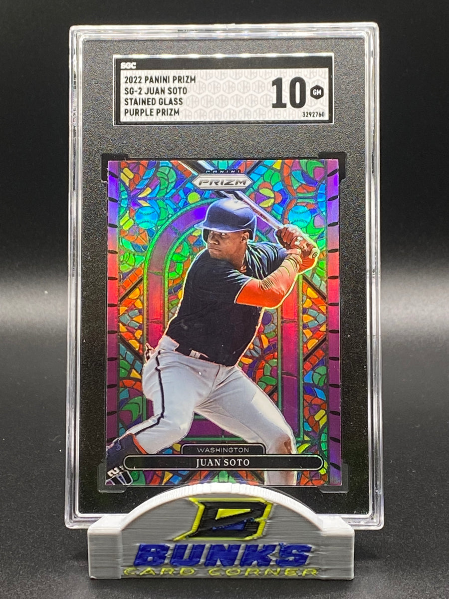 2022 Juan Soto Stained Glass Purple Prizm SGC 10