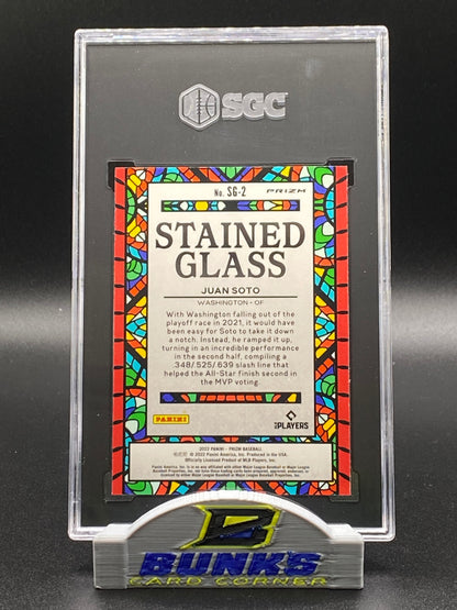 2022 Juan Soto Stained Glass Purple Prizm SGC 10 (Box 16)