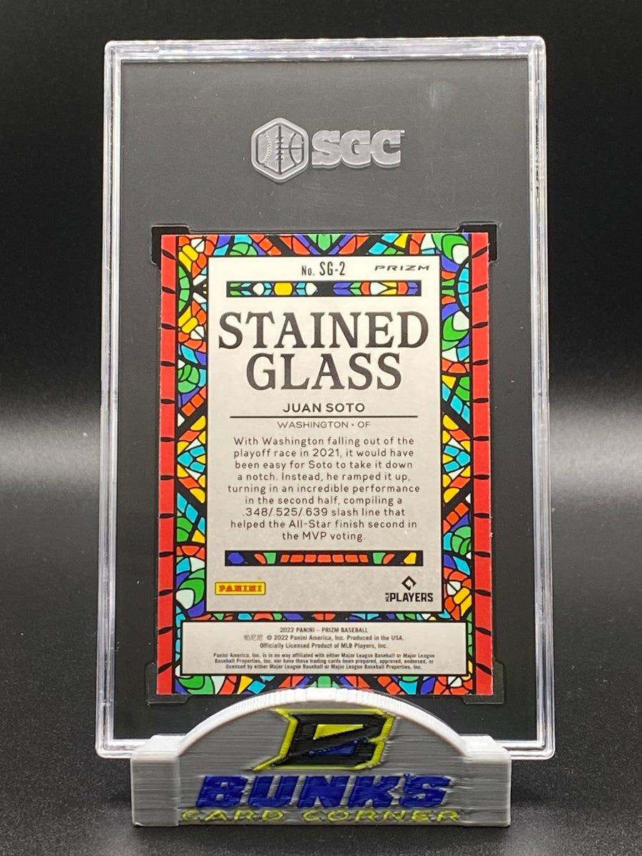 2022 Juan Soto Stained Glass Purple Prizm SGC 10
