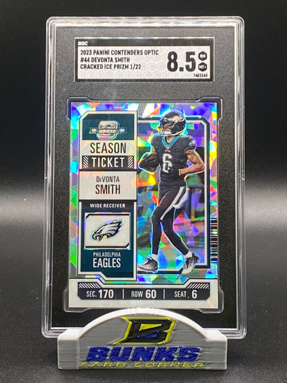 2023 Devonta Smith Cracked Ice Prizm 1/22 (Box 16)