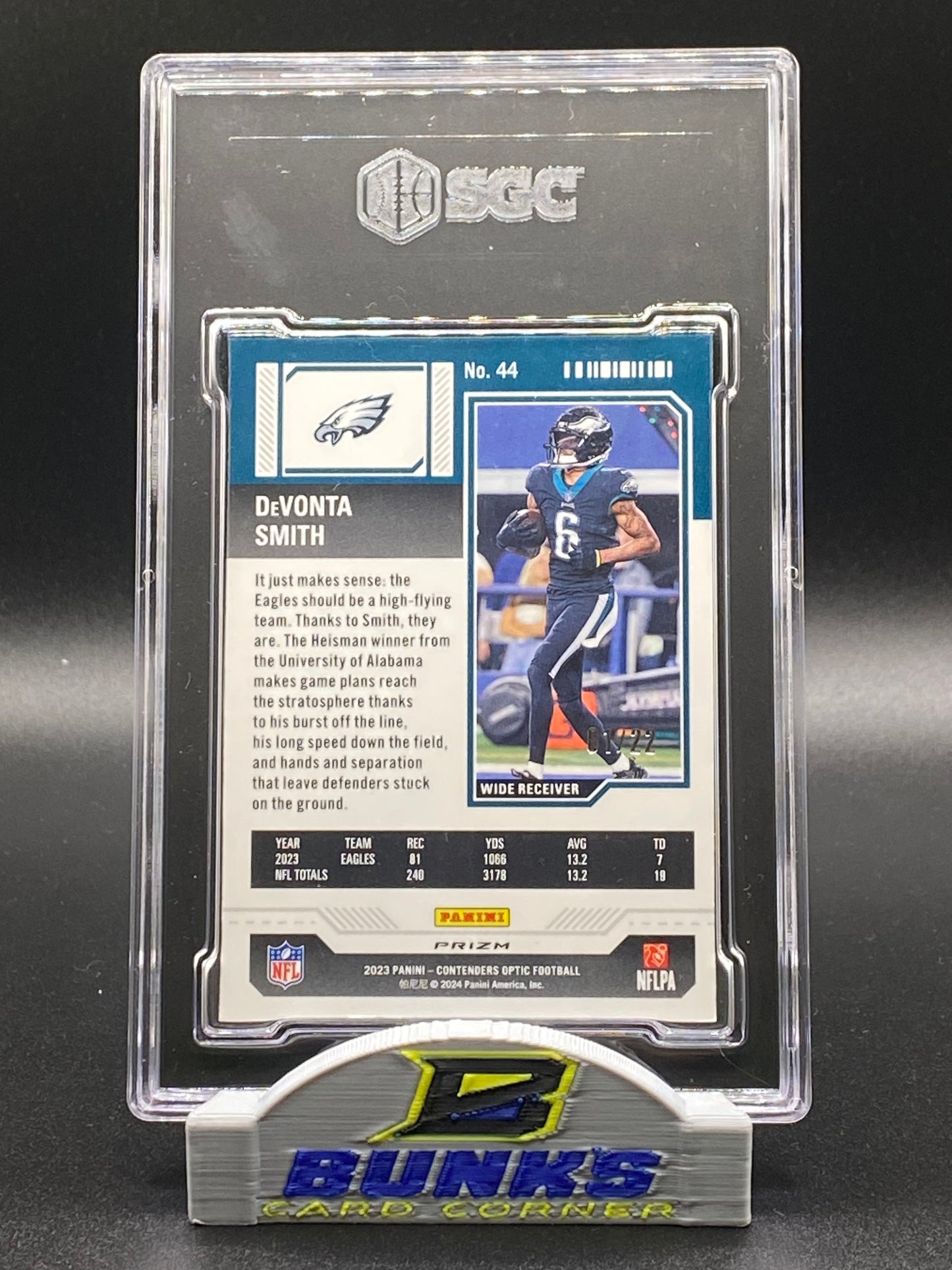 2023 Devonta Smith Cracked Ice Prizm 1/22 (Box 16)
