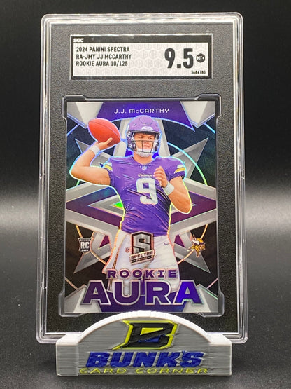 2024 JJ McCarthy Rookie Aura 10/125 SGC 9.5 (Box 16)