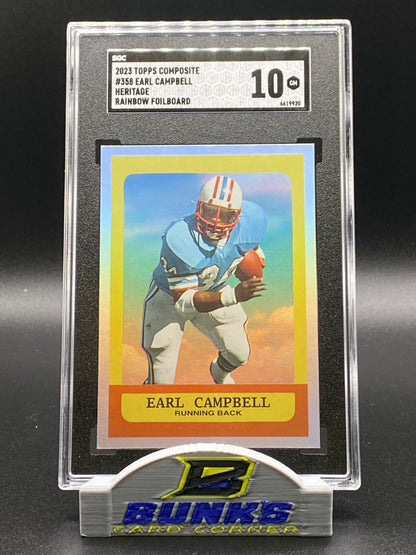 2023 Earl Campbell Rainbow Foilboard SGC 10 (Box 16)