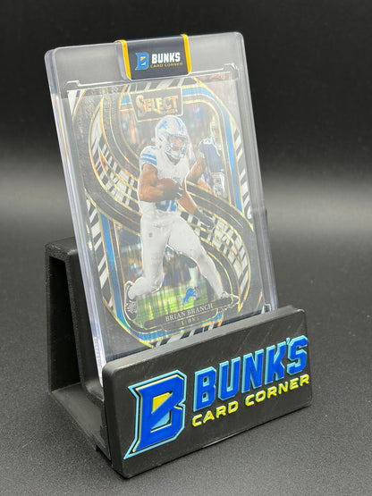 2024 Brian Branch Panini Select Zebra Shock