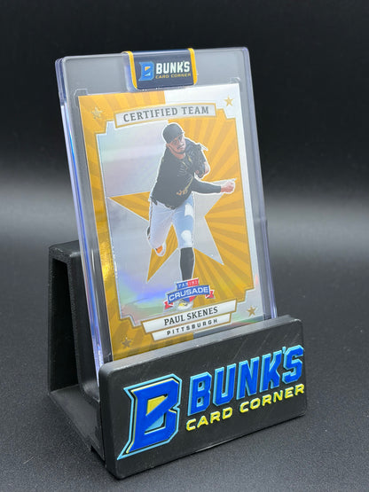 2025 Paul Skenes Panini Prizm Crusade Certified Team Gold 3/10