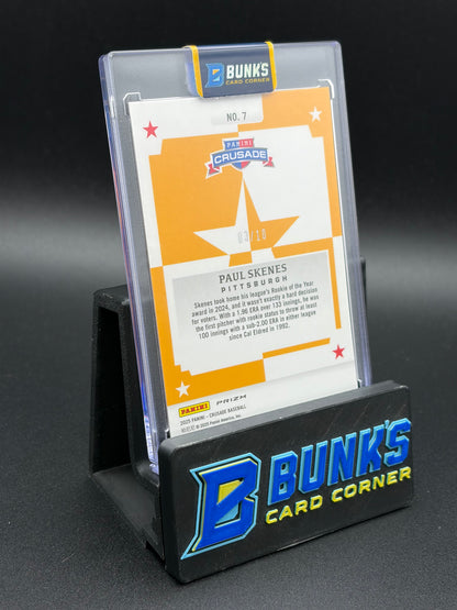 2025 Paul Skenes Panini Prizm Crusade Certified Team Gold 3/10