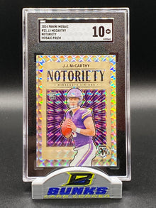 2024 JJ McCarthy Notoriety Mosaic Prizm SGC 10 (Box 17)