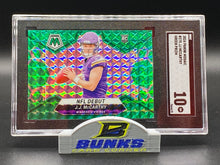 2024 JJ McCarthy Green Prizm Rookie Card SGC 10 (Box 17)