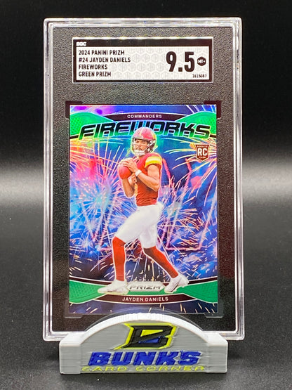 2024 Jayden Daniels Fireworks Green Prizm SGC 9.5 (Box 17)