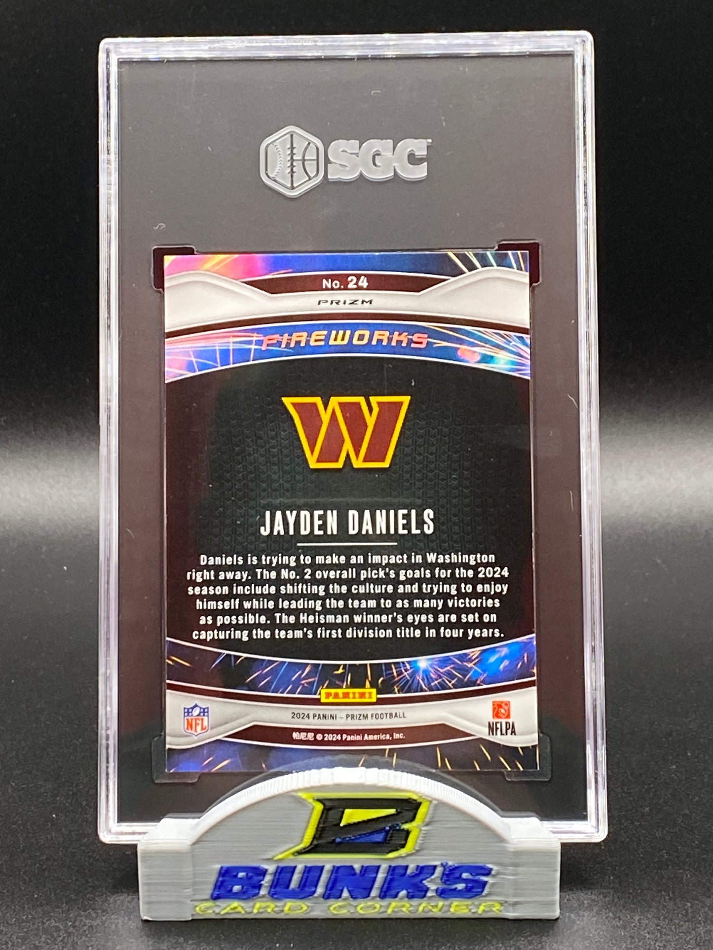 2024 Jayden Daniels Fireworks Green Prizm SGC 9.5 (Box 17)