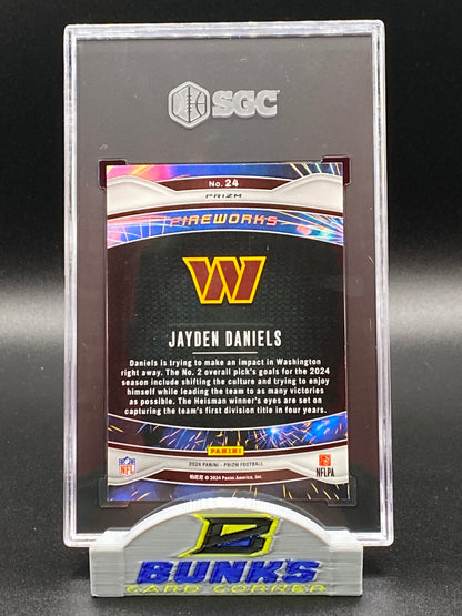 2024 Jayden Daniels Fireworks Green Prizm SGC 9.5 (Box 17)