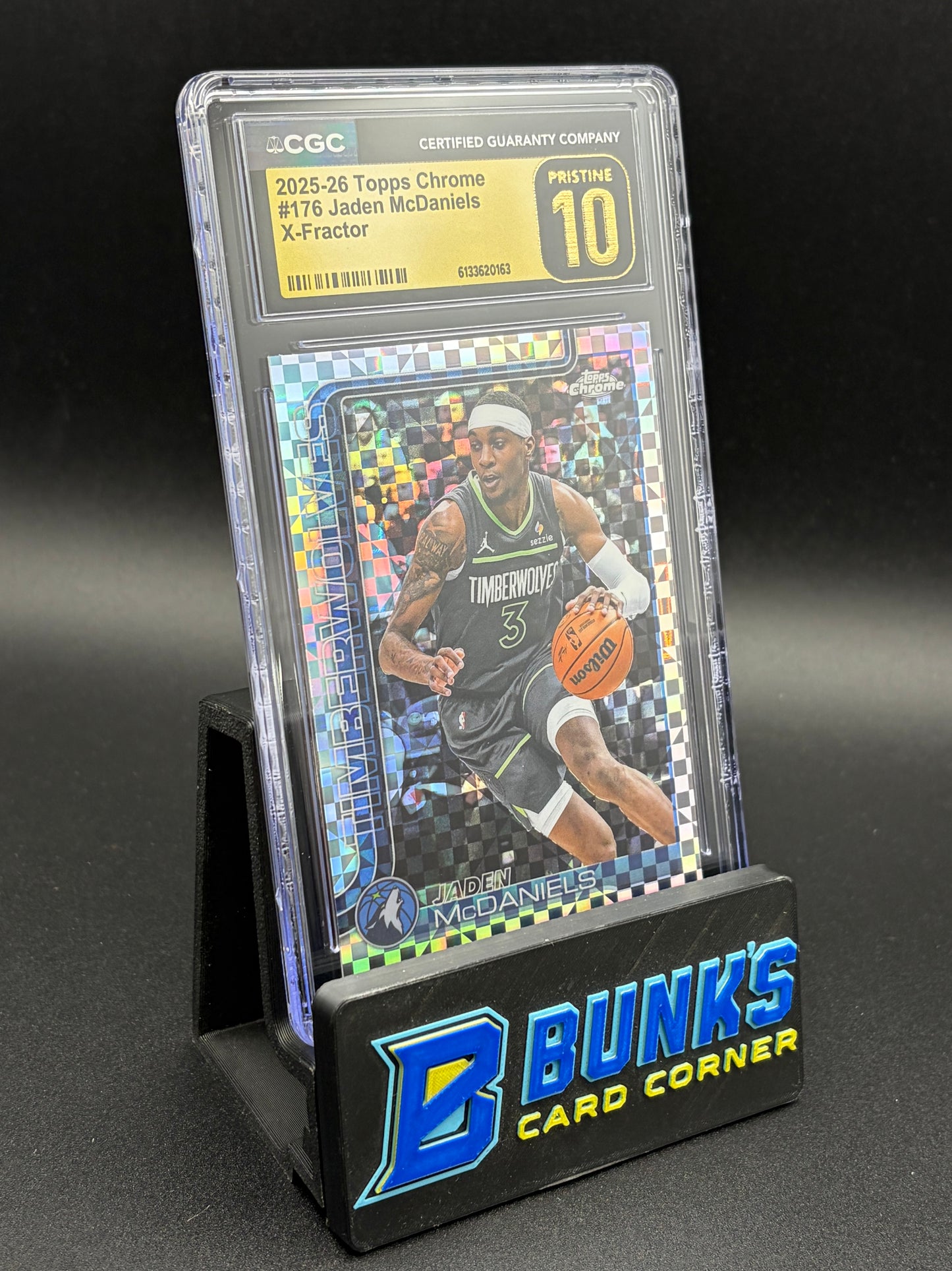 2025-26 Jaden McDaniels X Fractor CGC Pristine 10
