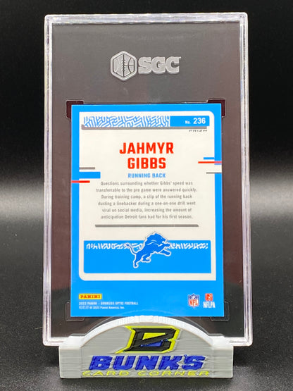 2023 Jahmyr Gibbs Blue Hyper Prizm SGC 10 (Box 17)