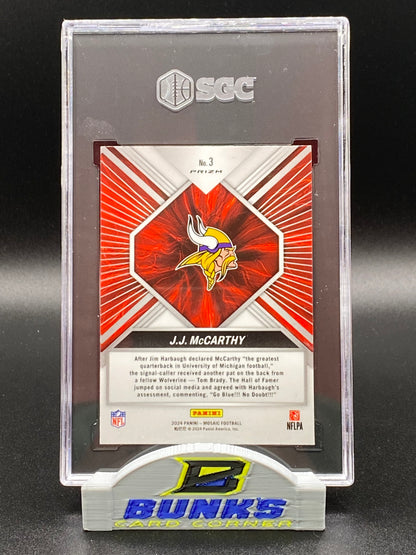 2024 JJ McCarthy Overdrive Rookie Card SGC 10 (Box 17)