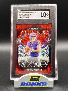 2024 JJ McCarthy Stellar Rookies Longevity Prizm SGC 10 (Box 17)