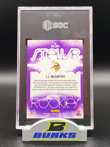 2024 JJ McCarthy Stellar Rookies Longevity Prizm SGC 10 (Box 17)