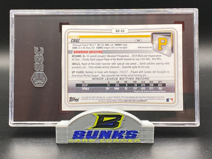 2020 Oneil Cruz Red 5/5 SGC 9.5