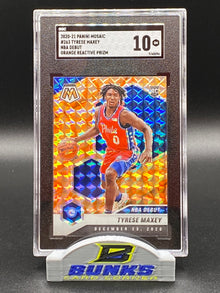 2020-21 Tyrese Maxey Orange Reactive Prizm SGC 10 (Box 17)