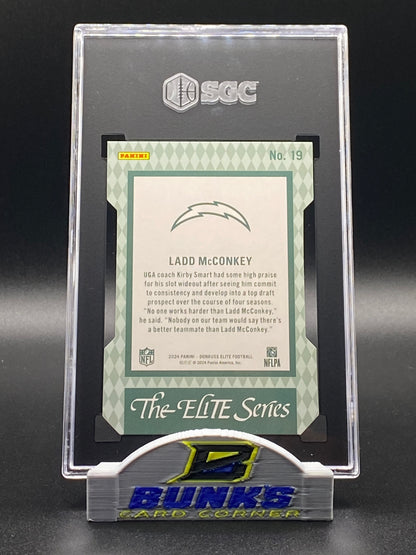 2024 Ladd McConkey Status Die-Cut Rookie Card 2/15 SGC 10 (Box 18)