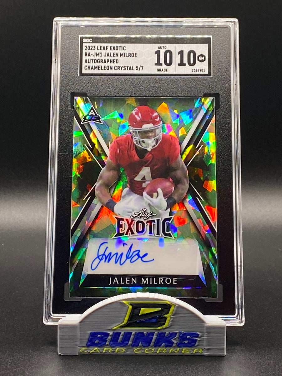 2023 Jalen Milroe AUTOGRAPHED Chameleon Crystal 5/7 SGC 10|10