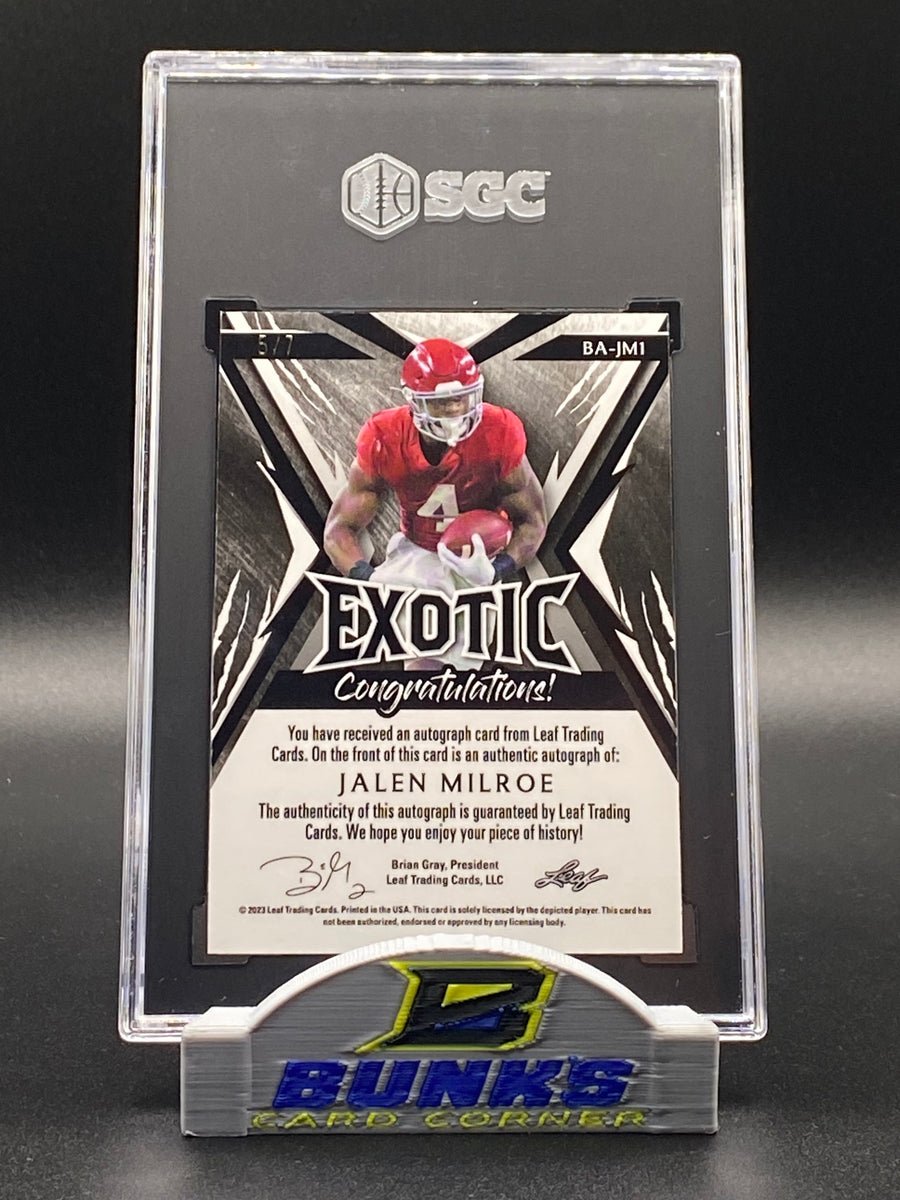 2023 Jalen Milroe AUTOGRAPHED Chameleon Crystal 5/7 SGC 10|10