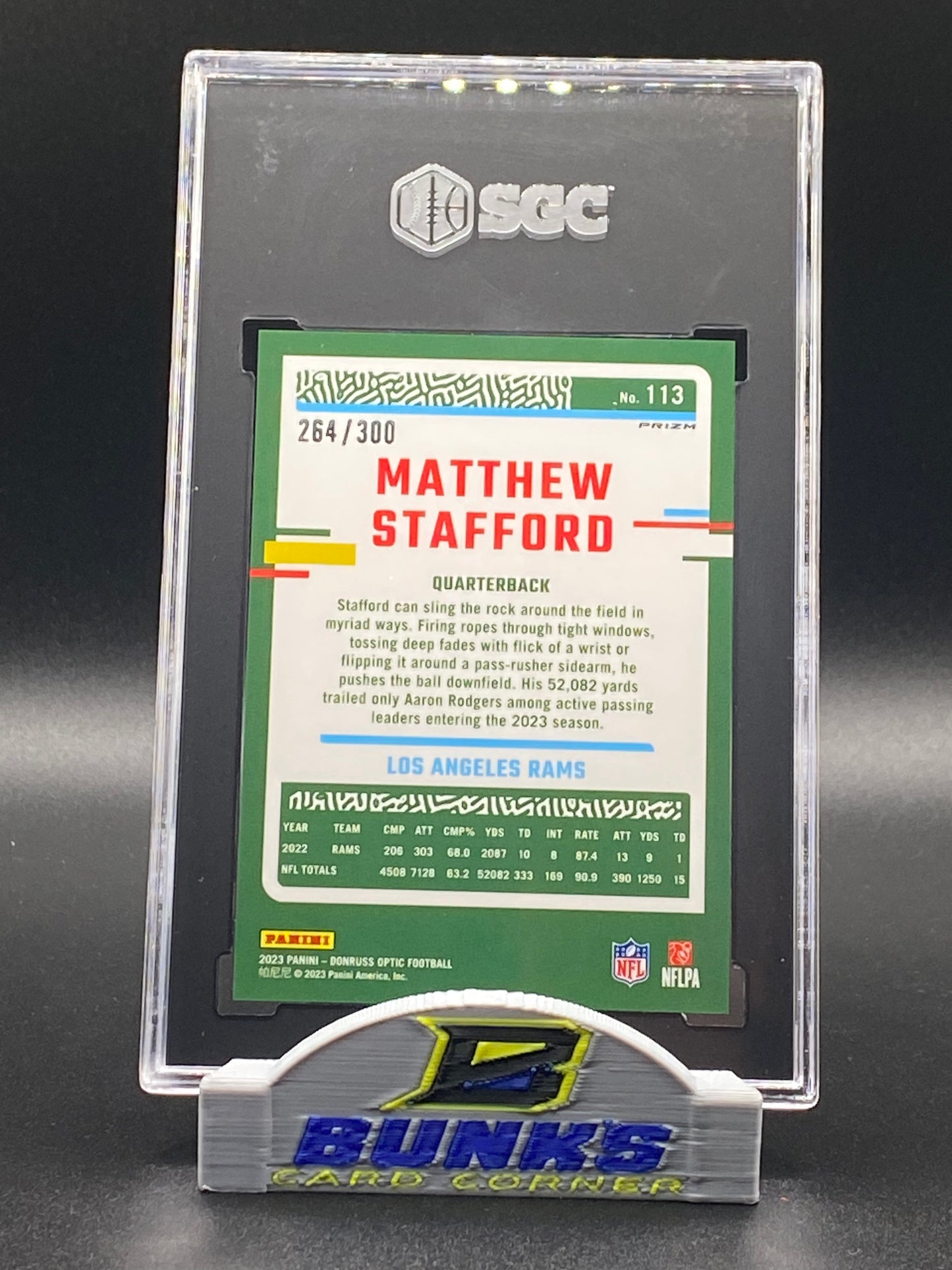 2023 Matthew Stafford Wave Prizm 264/300 SGC 10 (Box 18)