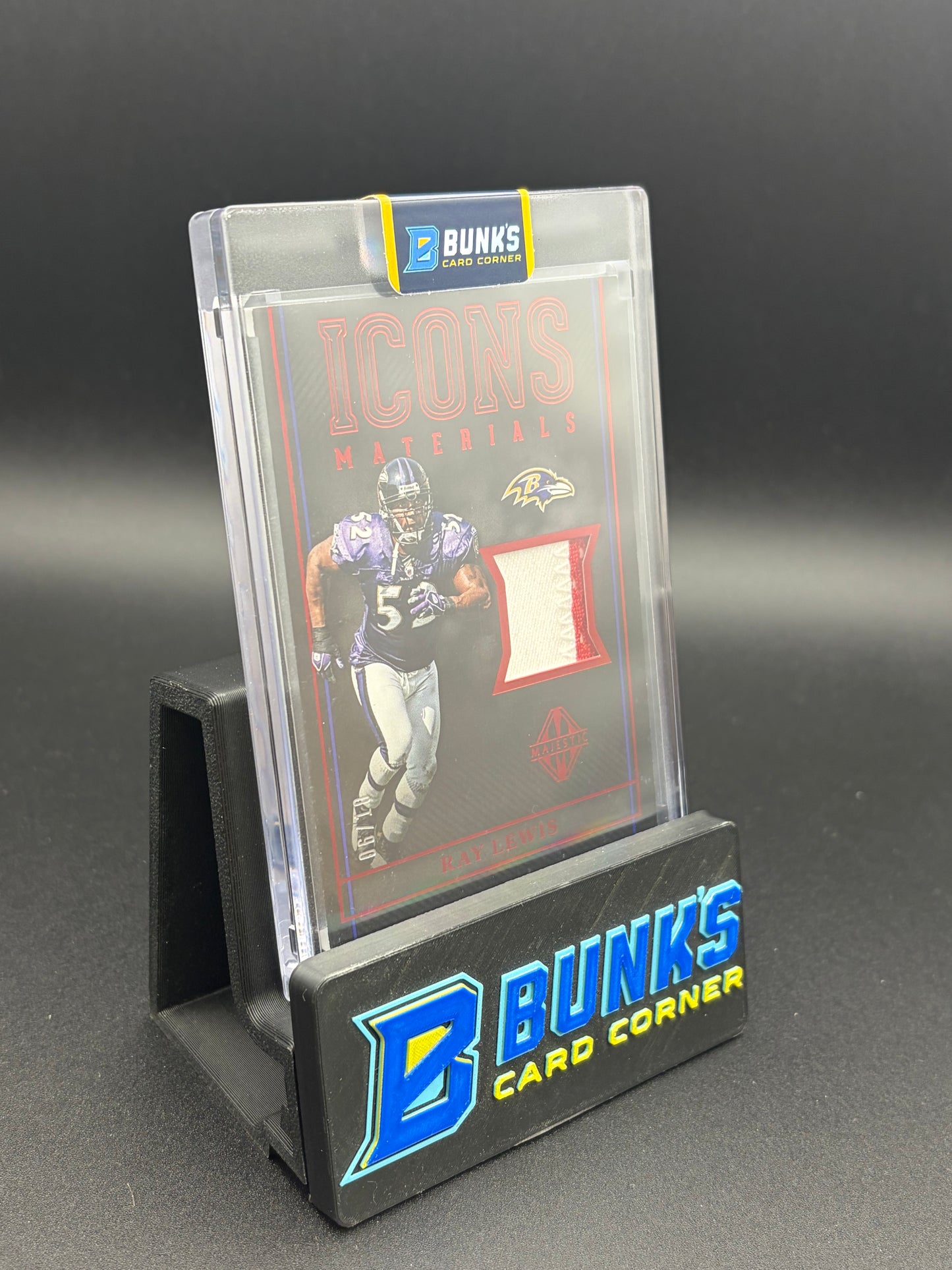 2017 Ray Lewis Majestic Player Worn Material Panini Icons 6/10