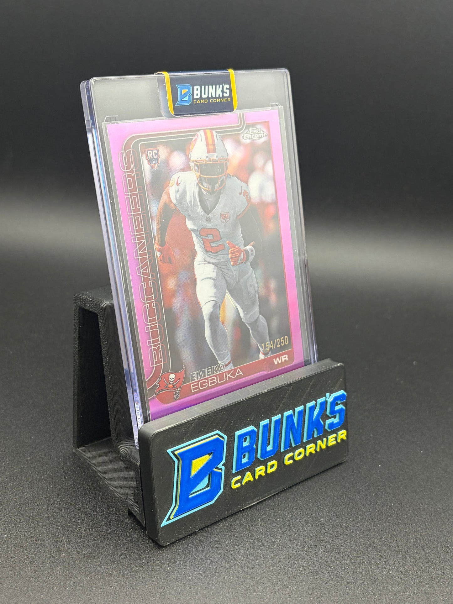 2025 Emeka Egbuka Pink Topps Chrome RC 154/250