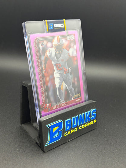 2025 Emeka Egbuka Pink Topps Chrome RC 154/250