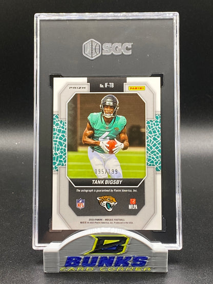2023 Tank Bigsby AUTOGRAPHED Red Prizm 95/199 SGC 10|10 (Box 19)