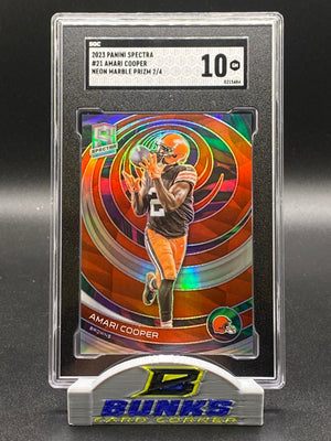 2023 Amari Cooper Neon Marble Prizm 2/4 SGC 10