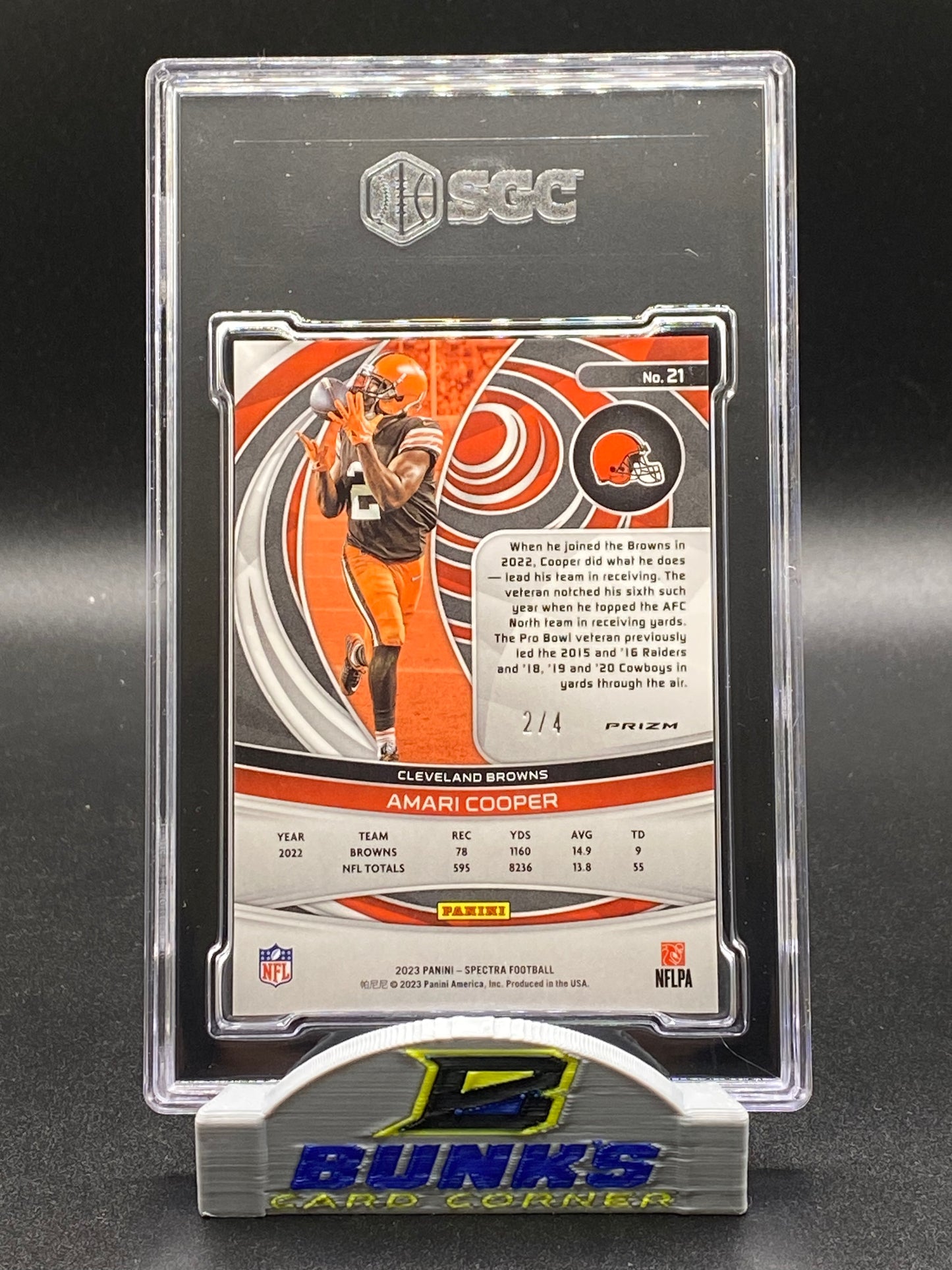 2023 Amari Cooper Neon Marble Prizm 2/4 SGC 10 (Box 19)