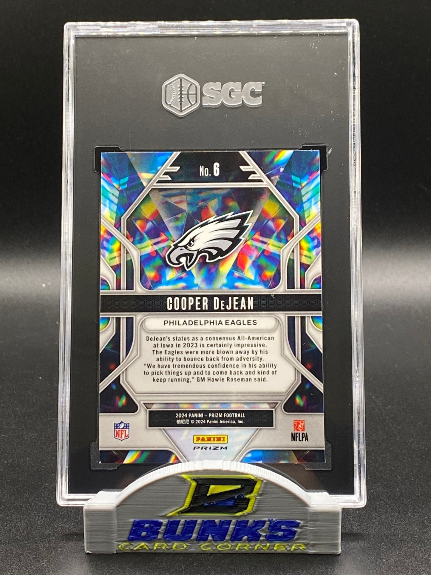 2024 Cooper DeJean Prizmatic Green Wave Prizm SGC 9.5 (Box 19)